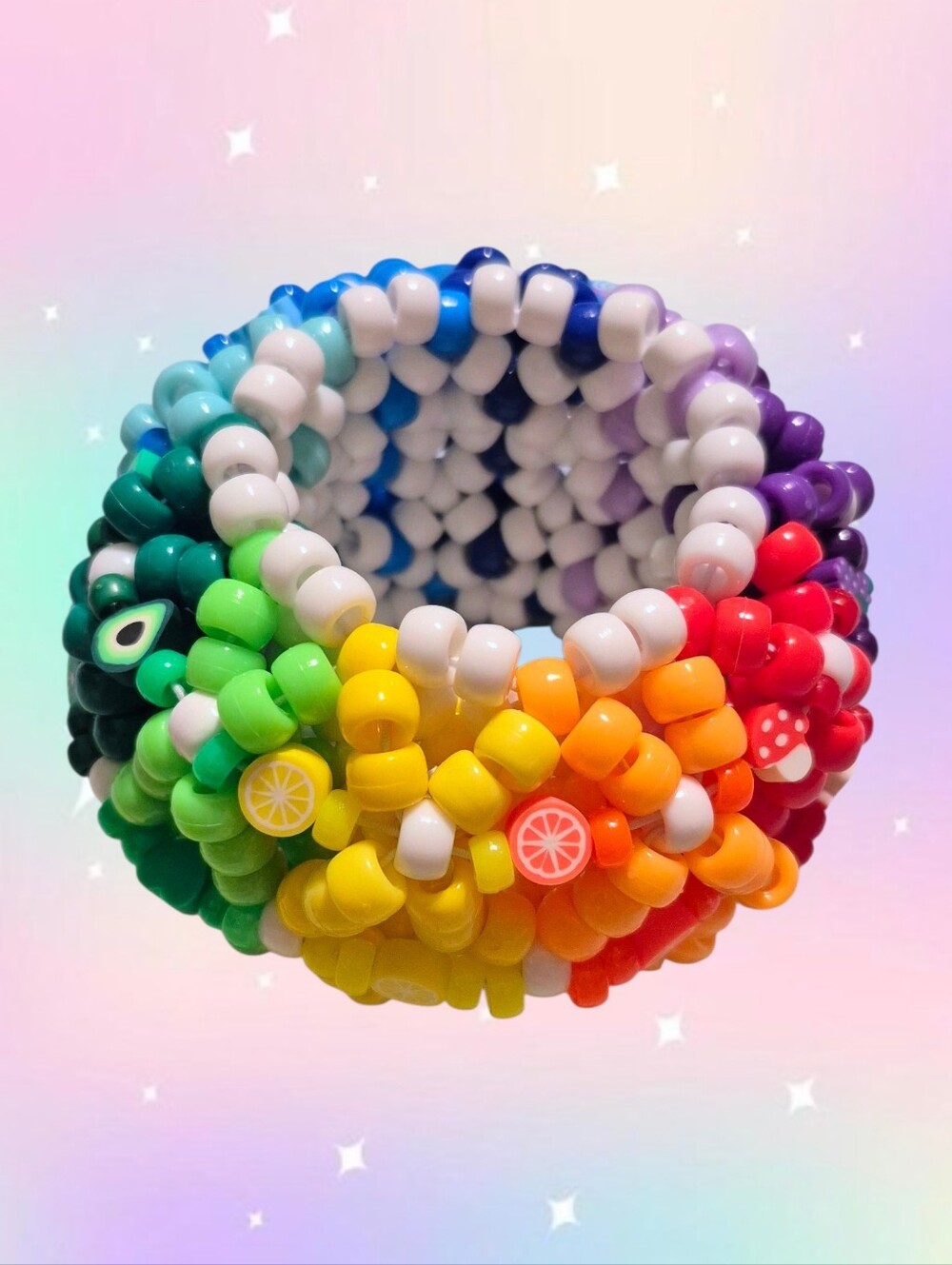 Rainbow Kandi Cuff